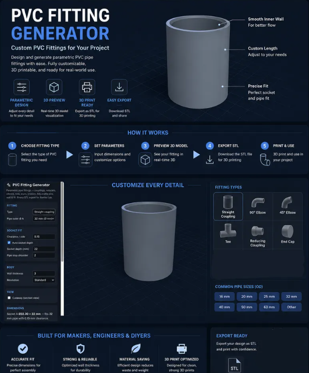 PVC Fitting Generator — how it works guide